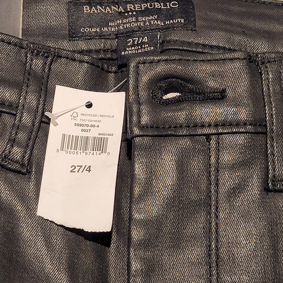 Banana Republic Factory coated jeans, size 27/4, black - Picture 6 of 7